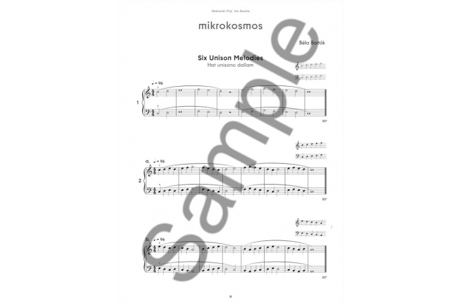 Studiu pentru pian solo No brand Bartok Mikrokosmos BKS 1-6 PF SOLO 