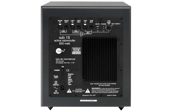 Subwoofer activ de studio Blue Sky Sky System Sub 12 