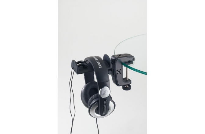 Suport casti audio K&M 16085 headphone holder with table clamp