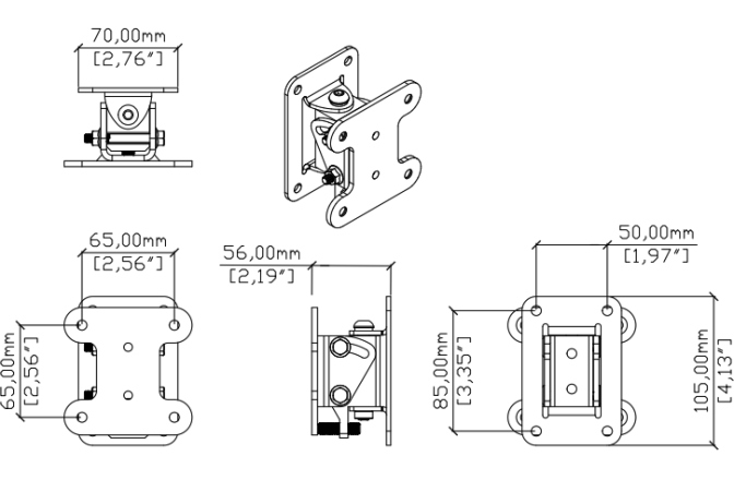 Suport de perete Optimal Audio WB1-B