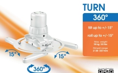 Suport tavan videoproiector  Vogels PPC1500, max. 20 kg, alb