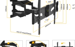 Suport TV de perete BlackMount ProAV WPLB-2402 Dual Arm