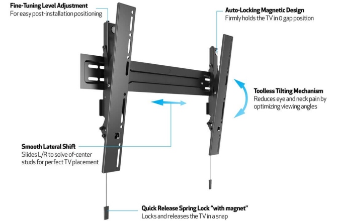 Suport TV de perete Super Slim Multibrackets MB-5549 40"- 75" max. 35 Kg