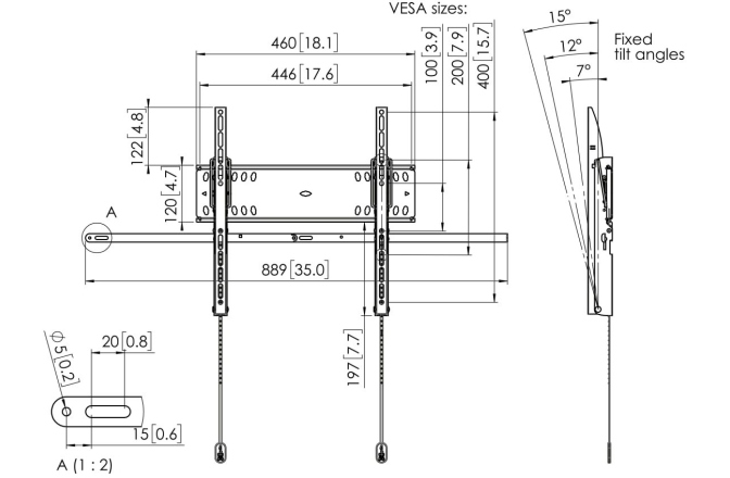Suport TV de perete  Vogels PFW4510, 42"-55" max.50kg