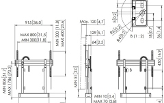 Suport TV motorizat Vogels RISE 2005, 65"-86", max 140 kg, 50mm/s, Negru, eligibil cu PNRAS/PNRR