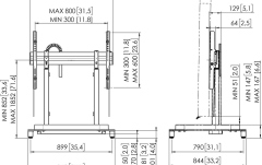 Suport TV motorizat Vogels RISE 5105, 65"-86", max 120 kg, 50mm/s, Negru