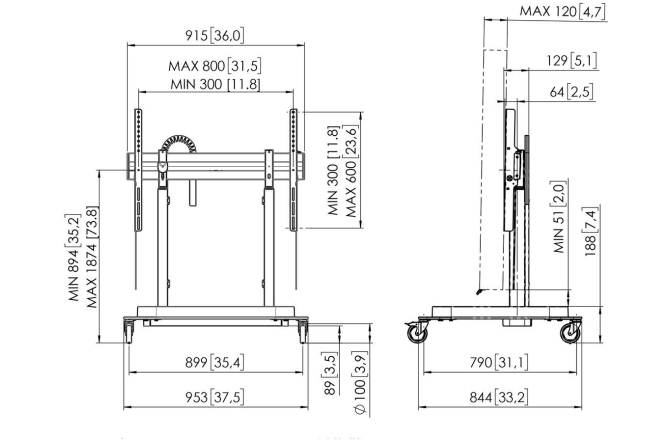 Suport TV motorizat Vogels RISE 5205, 65"-86", max 120 kg, 50 mm/s, Negru, eligibil cu PNRAS/PNRR