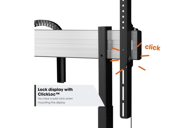 Suport TV motorizat Vogels RISE 5205, 65"-86", max 120 kg, 50 mm/s, Negru, eligibil cu PNRAS/PNRR