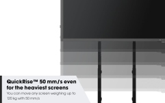 Suport TV motorizat Vogels RISE 5205, 65"-86", max 120 kg, 50 mm/s, Negru, eligibil cu PNRAS/PNRR