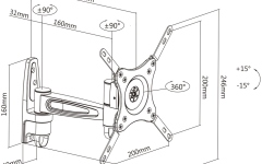 Suport TV perete brat lung  Multibrackets  360° MB-3282 diagonala 15-32