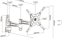 Suport TV perete brat lung  Multibrackets 360° MB-3299 diagonala 15-32"