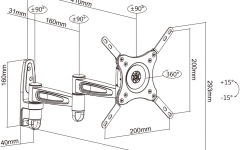 Suport tv perete  Multibrackets  360º MB-6092 diagonala 15-32"