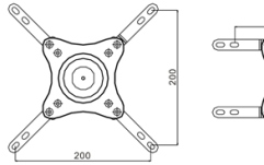 Suport tv perete  Multibrackets  360º MB-6092 diagonala 15-32"