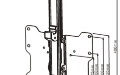 Suport TV tavan  Multibrackets MB-0346, Flip 90 grade diagonala 15''-37'' ( 32- 93 cm)