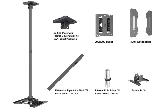 Suport TV tavan  Multibrackets MB-5919 reglabil 580-1550mm 32-65" 