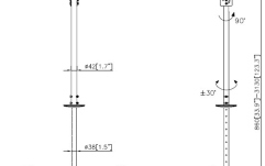 Suport TV tavan Multibrackets Single 1500 MB-5484 diagonala 42"-75" reglabil 
