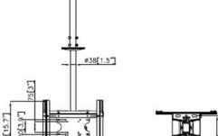Suport TV tavan  Multibrackets Single 3000 MB-5460 diagonala 32-65" reglabil 860-3130 mm