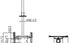 Suport TV tavan  Multibrackets Single 3000 MB-5460 diagonala 32-65" reglabil 860-3130 mm