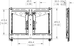 Suport video-wall  Vogels PFW6880, cu modul pop-out, pentru diagonale intre 37''-65''(94-165cm), max. 45,5 kg