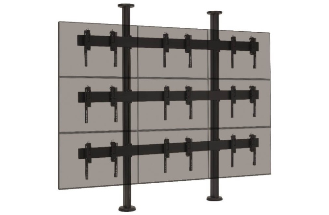 Suport Videowall 3x3 Vogels FCVW3347 de podea-tavan, ecrane de 46"-47", max53kg/display