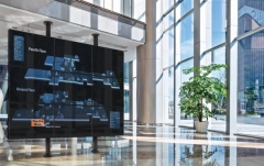 Suport Videowall 3x3 Vogels FCVW3347 de podea-tavan, ecrane de 46"-47", max53kg/display