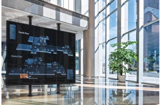 Suport Videowall 3x3 Vogels FCVW3347 de podea-tavan, ecrane de 46"-47", max53kg/display