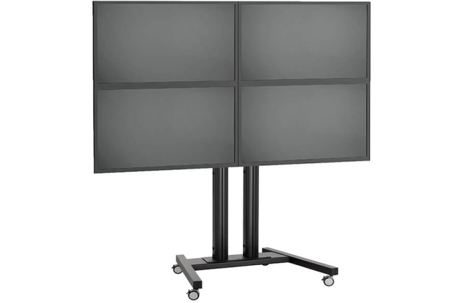 Suport VideoWALL  Vogels cu baza mobila 2x2, maxim 30 de kgr per display, maxim 50 inchi per display