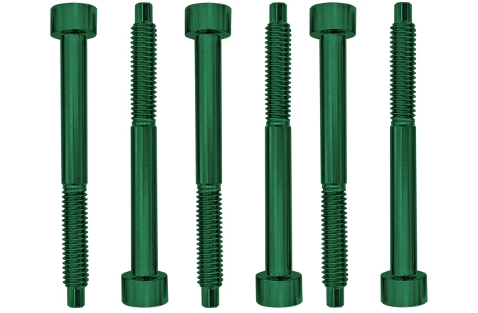 Șuruburi blocare tremolo Floyd Rose FROSLSGNP - Color Stainless Steel String Lock Screws (6 pcs), Green