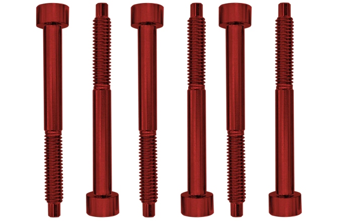 Șuruburi blocare tremolo Floyd Rose  FROSLSRDP - Color Stainless Steel String Lock Screws (6 pcs), Red