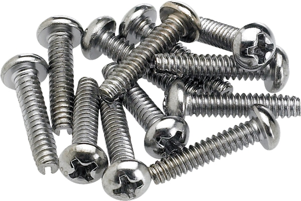 Pickup and Selector Switch Mounting Screws (12) (Chrome)