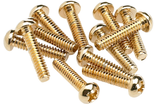 Pickup and Selector Switch Mounting Screws (12) (Gold)