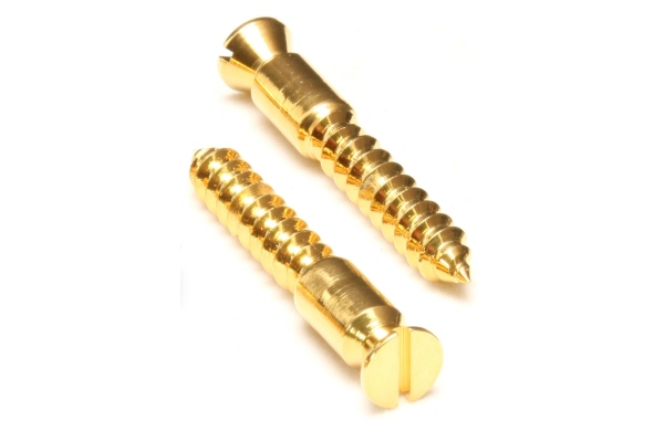FRBMWSSSG - Bridge Mounting Wood Screws (2 pcs) - Satin Gold FRBMWSSSG - Bridge Mounting Wood Screws (2 pcs) - Satin Gold