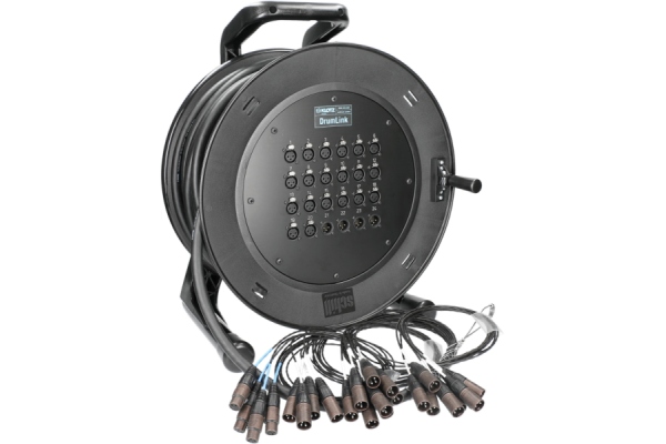 DrumLink 20/4 - 20x XLR 3p F/M + 4x XLR 3p M/F24-channel - analog multicore drum - single ground - 30 m