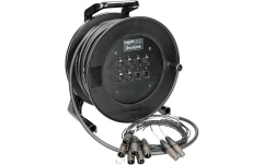 Tambur cablu compact Klotz DrumLink 6/2 - 6x XLR 3p F/M + 2x XLR 3p M/F8-channel - analog multicore drum - single ground - 40 m