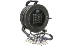 Tambur cablu XLR compact Klotz DrumLink 16/8 - 16x XLR 3p F/M + 8x XLR 3p M/F24-channel - analog multicore drum - single ground - 30 m