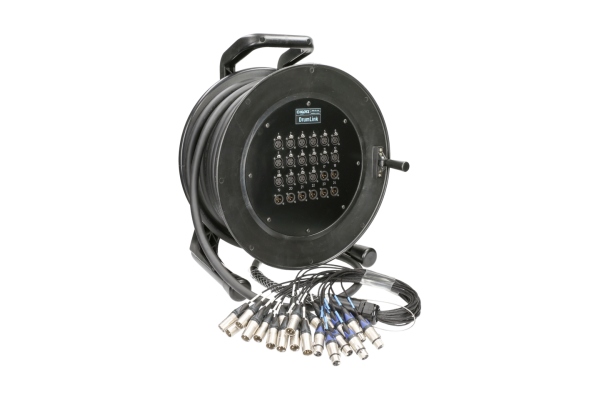DrumLink 16/8 - 16x XLR 3p F/M + 8x XLR 3p M/F24-channel - analog multicore drum - single ground - 30 m