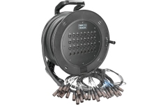 Tambur cablu XLR compact Klotz DrumLink 24/8 - 24x XLR 3p F/M + 8x XLR 3p M/F32-channel - analog multicore drum - single ground - 30 m