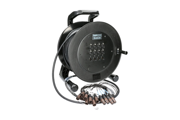 DrumLink 8/4 - 8x XLR 3p F/M + 4x XLR 3p M/F12-channel - analog multicore drum - single ground - 40 m DrumLink 8/4 - 8x XLR 3p F/M + 4x XLR 3p M/F12-channel - analog multicore drum - single ground - 40 m