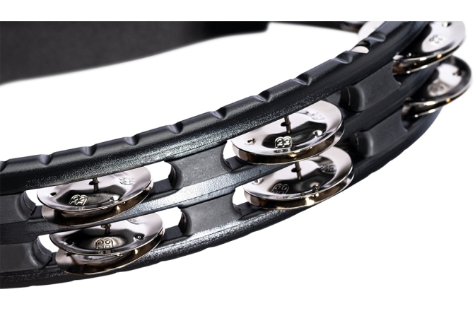 Tamburină Meinl Traditional ABS Series Hand Held Molded ABS Tambourine - Black/Nickel-Plated Jingles