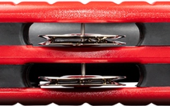Tamburină Meinl Traditional Mountable ABS Series Molded ABS Tambourine - Red/Nickel-Plated Jingles
