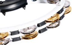 Tamburină Meinl Traditional Mountable ABS Series Molded ABS Tambourine - White/Mixed Jingles