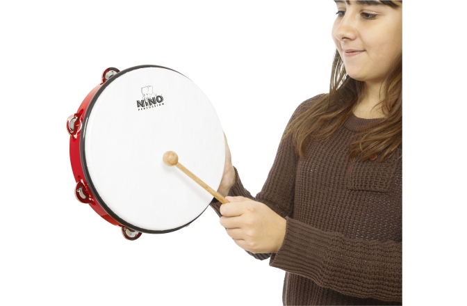 Tamburină Nino Percussion ABS Tambourine - Red