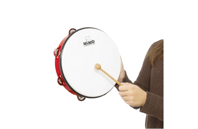 Tamburină Nino Percussion ABS Tambourine - Red