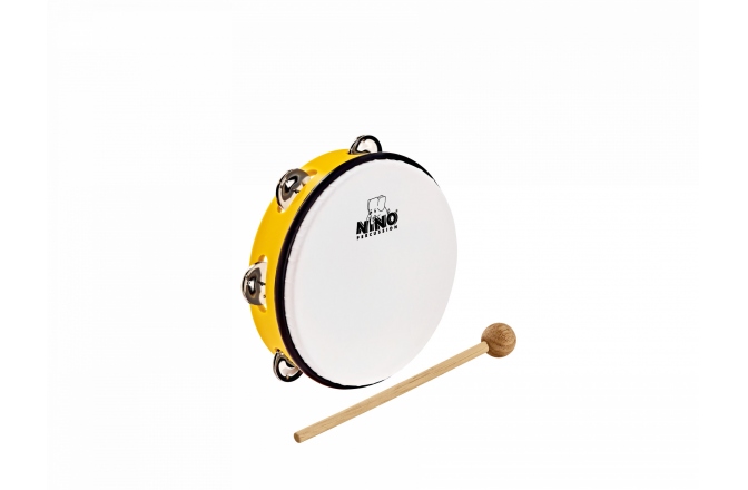 Tamburină pentru Copii Nino Percussion ABS Tambourine 8 - Yellow