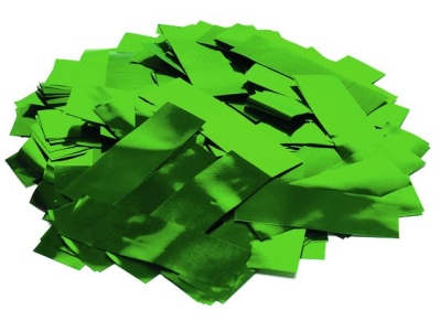 Metallic Confetti rectangular 55x18mm, green, 1kg