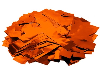 Metallic Confetti rectangular 55x18mm, orange, 1kg
