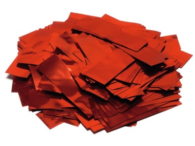 Metallic Confetti rectangular 55x18mm, red, 1kg