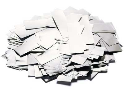 Metallic Confetti rectangular 55x18mm, silver, 1kg