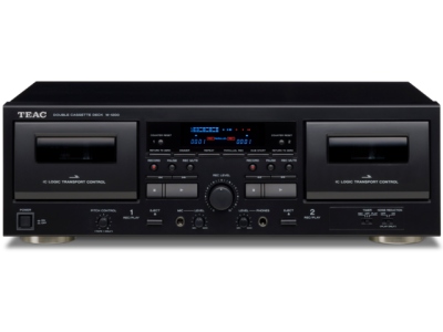 W-1200 Double Cassettedeck Black