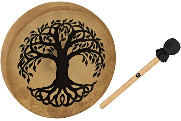 Native American-Style Hoop Drum - 15" / 38 cm / Tree of Life Native American-Style Hoop Drum - 15" / 38 cm / Tree of Life 